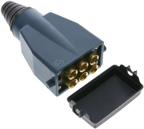 Mehrfachkupplung 6x 6mm Schl.,Stecker, für Stecker beidseitig absperrend
