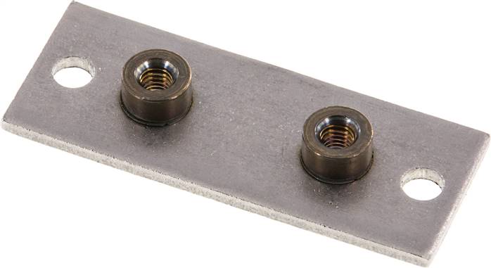 verlängerte Anschweißplatte mit Befestigungsbohrungen, Edelstahl, Baugröße 3, leicht