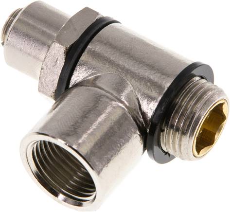 Drosselrückschlagventil G 3/8", zu- und abluftregelnd (C), Messing