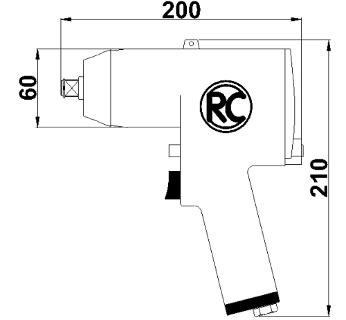 Rodcraft Profi-Schlagschrauber G1/2 RC2205 für Reifenwechsel 8951000085
