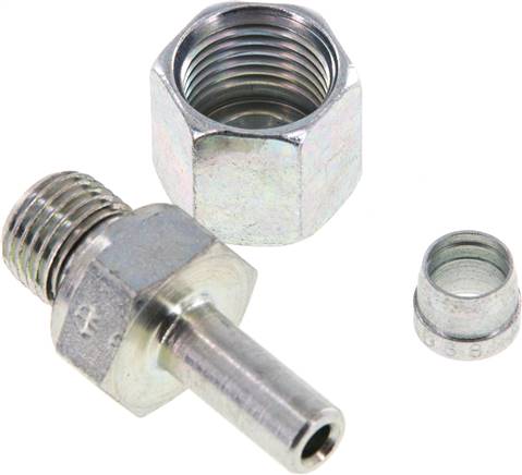 Einstellb. Schneidringverschr. G 1/4"-8 S, Stahl verzinkt