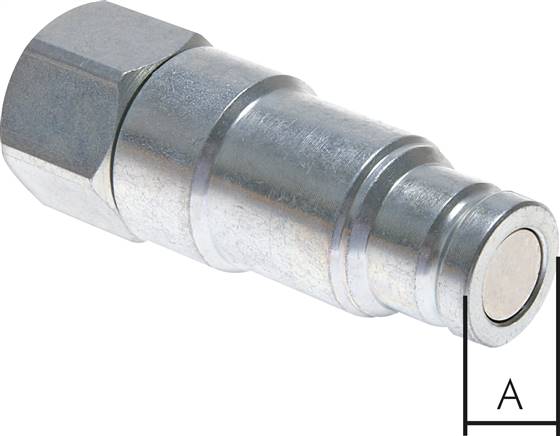 Flat-Face-Stecker mit Druckeleminator, G 1/2", Größe 3