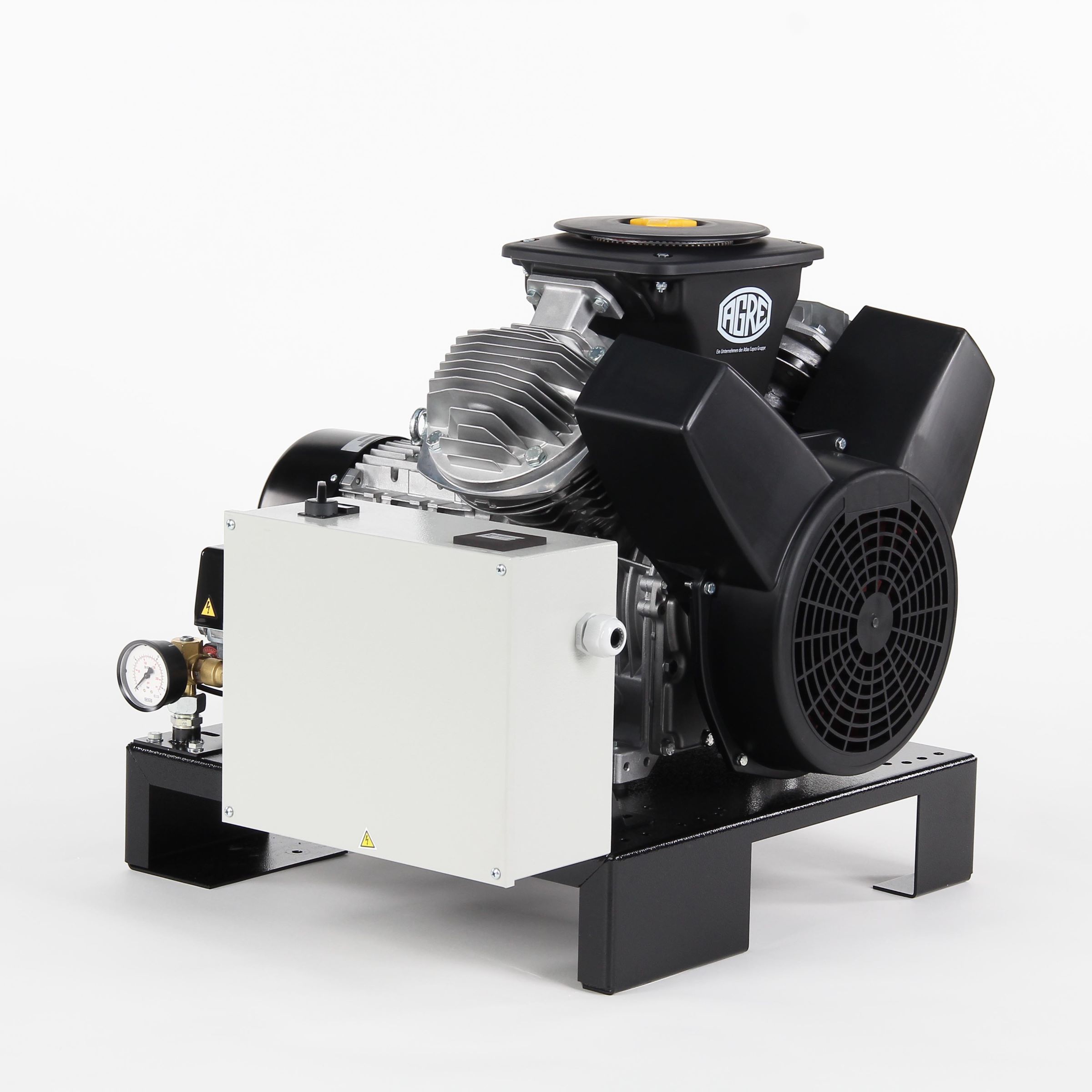 AGRE Industrie-Kolbenkompressor Typ PLG MEK-O-7.5 10 YD D auf Grundrahmen, 4116002293