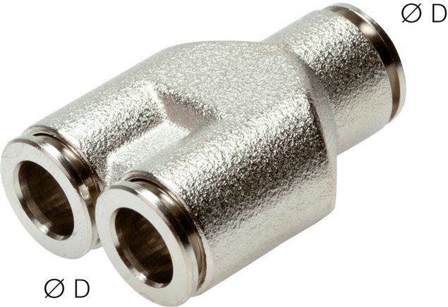 Y-Steckanschluss 6mm, IQS-MSV (Hochtemperatur), Dichtung FKM