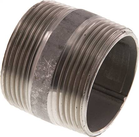 Rohrdoppelnippel R 1-1/2"-40mm, 1.4571