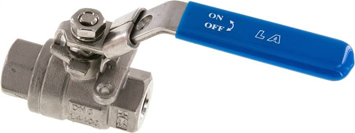 Edelstahl-Kugelhahn, G 1/4", 0 bis 130bar