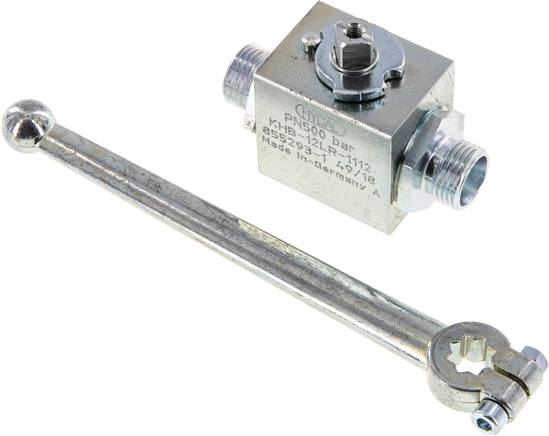Hochdruck-Kugelhahn, Stahl, 12 L (M18x1,5), 0 bis 315bar