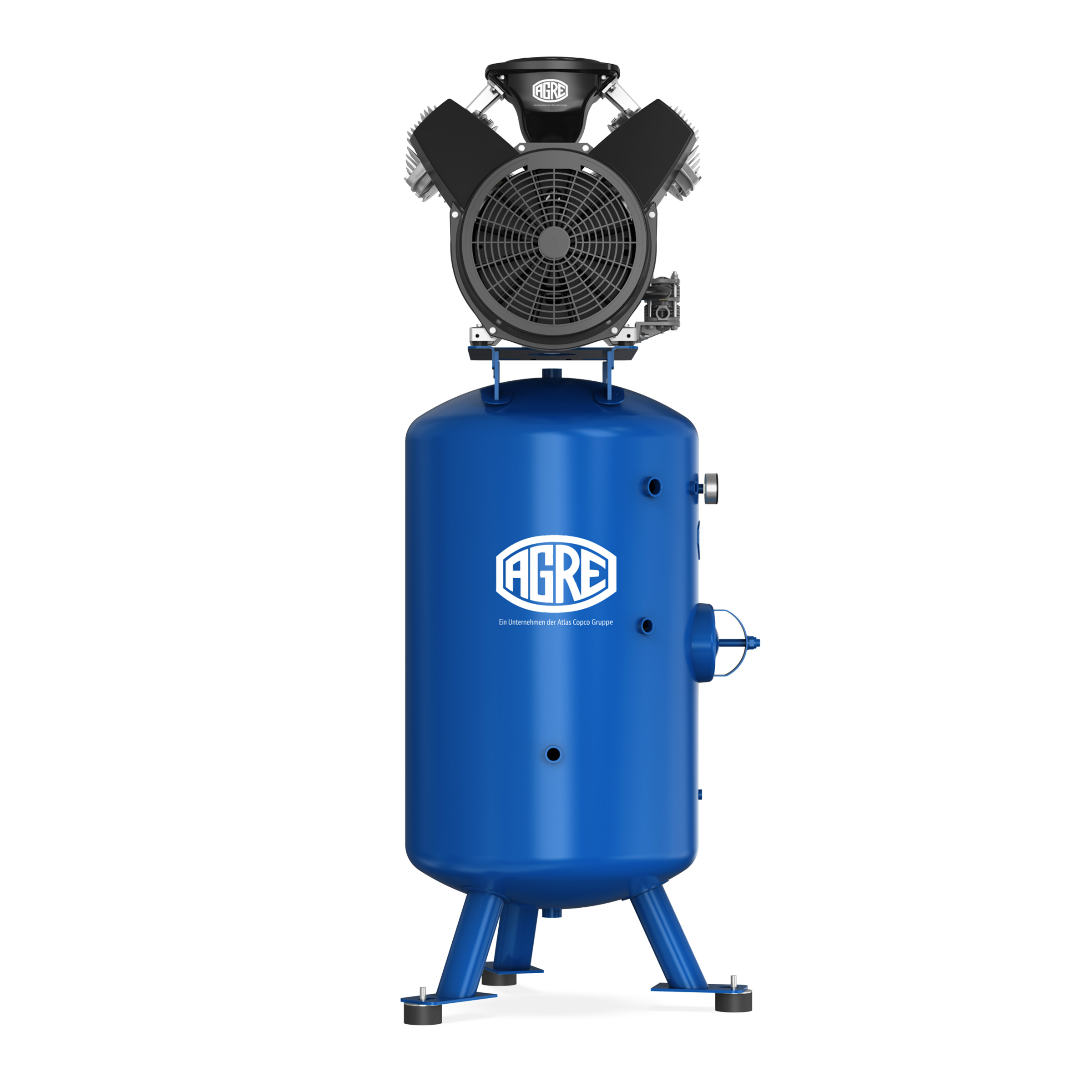 AGRE Industrie-Kolbenkompressor Typ ALG MEK-4 10 270V D auf Behälter, 4116002259