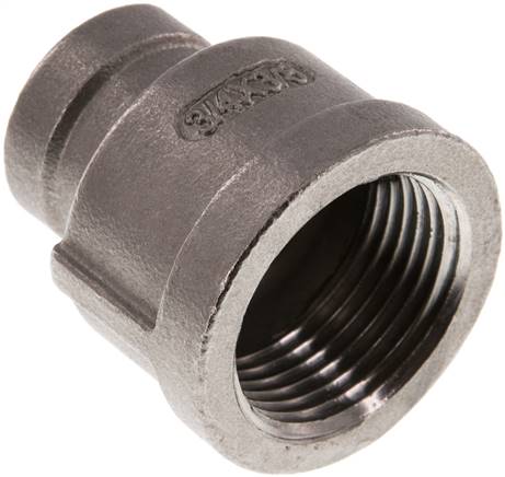 Rundmuffe Rp 3/4"-Rp 3/8", 1.4408