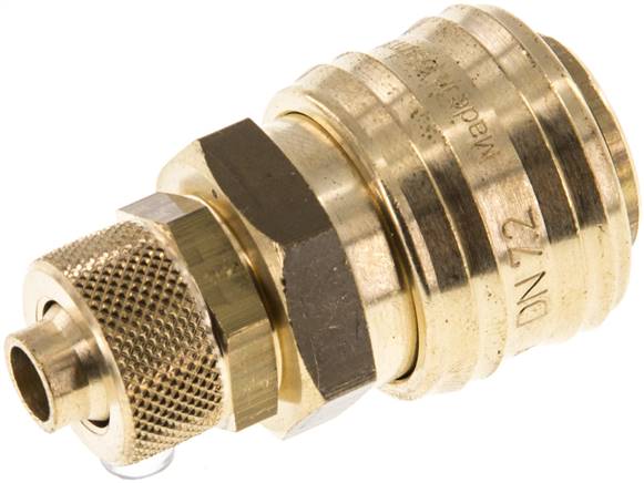 Schnellkupplung (NW7,2) 10x8mm Schlauch, Messing