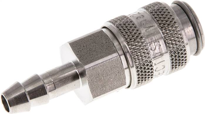 Schnellkupplung (NW5) 6 (1/4")mm Schlauch, 1.4404