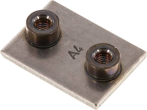 Anschweißplatte, Edelstahl, Baugröße 2, leichte Baureihe