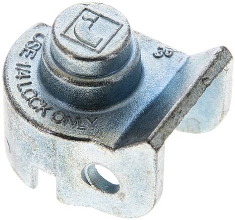 Kombigriff Größe 3, Schlossadapter zum Abschließen der Flachstahlgriffe, 6 mm Bo