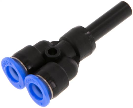 Y-Steckanschluss, 6mm Stecknippel, 6mm Schlauch
