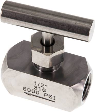 Nadel-Absperrventil, Edelstahl, G 1/2", PN 400