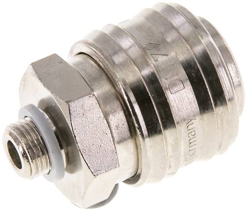 Schnellkupplung (NW7,2) G 1/8"(AG), Messing vernickelt, Dichtung FKM