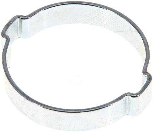 2-Ohr-Schlauchschelle 40,6 - 46mm, Stahl verzinkt (W1)
