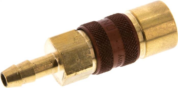 Schnellkupplung (NW5) 6 (1/4")mm Schlauch, braun, Dreieck 9,5 mm