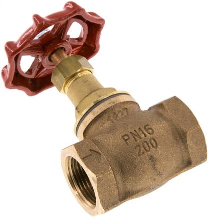 Muffen-Absperrventil, Rotguss/Messing, G 3/4", PN 16