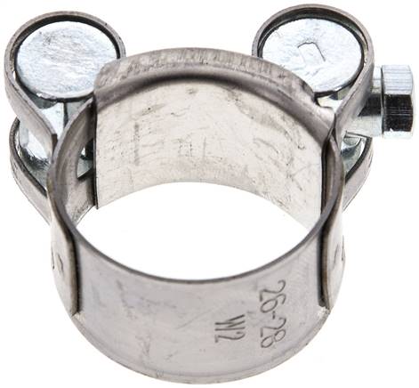18mm Eco-Gelenkbolzenschelle, 26 - 28mm, 1.4016 (W2)