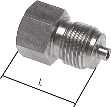 Manom.-Reduzierung G 1/4"(AG)-G 3/8"(IG). 1.4571, 37mm
