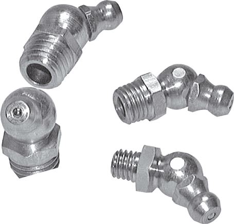 45° Kegelschmiernippel, M 10 (konisch), 1.4305 (6-kant)