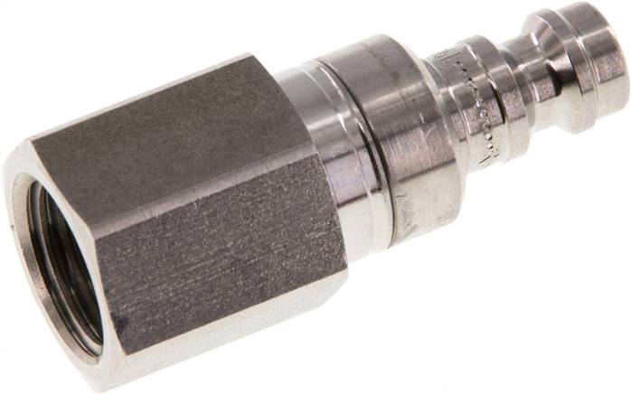 Kupplungsstecker (NW5) G 1/4"(IG), 1.4404, beidseitig absperrend