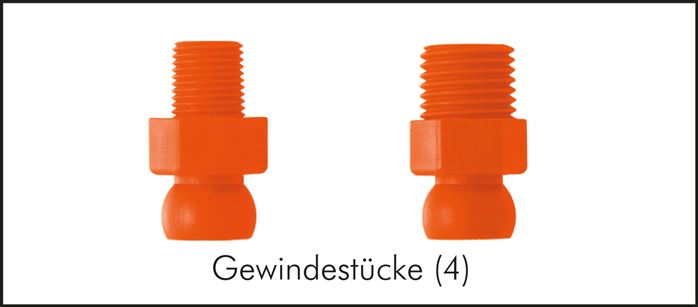 Gelenkschlauch, 1/4", Gewindestück R 1/8"