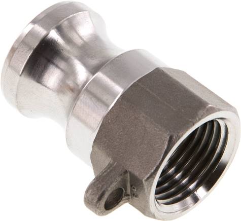 Kamlock-Stecker (A) Rp 1/2"(IG), Edelstahl (1.4408)