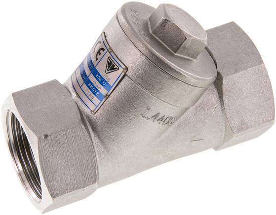 Schrägsitz-Rückschlagventil, G 1-1/4", PN 40, Edelstahl