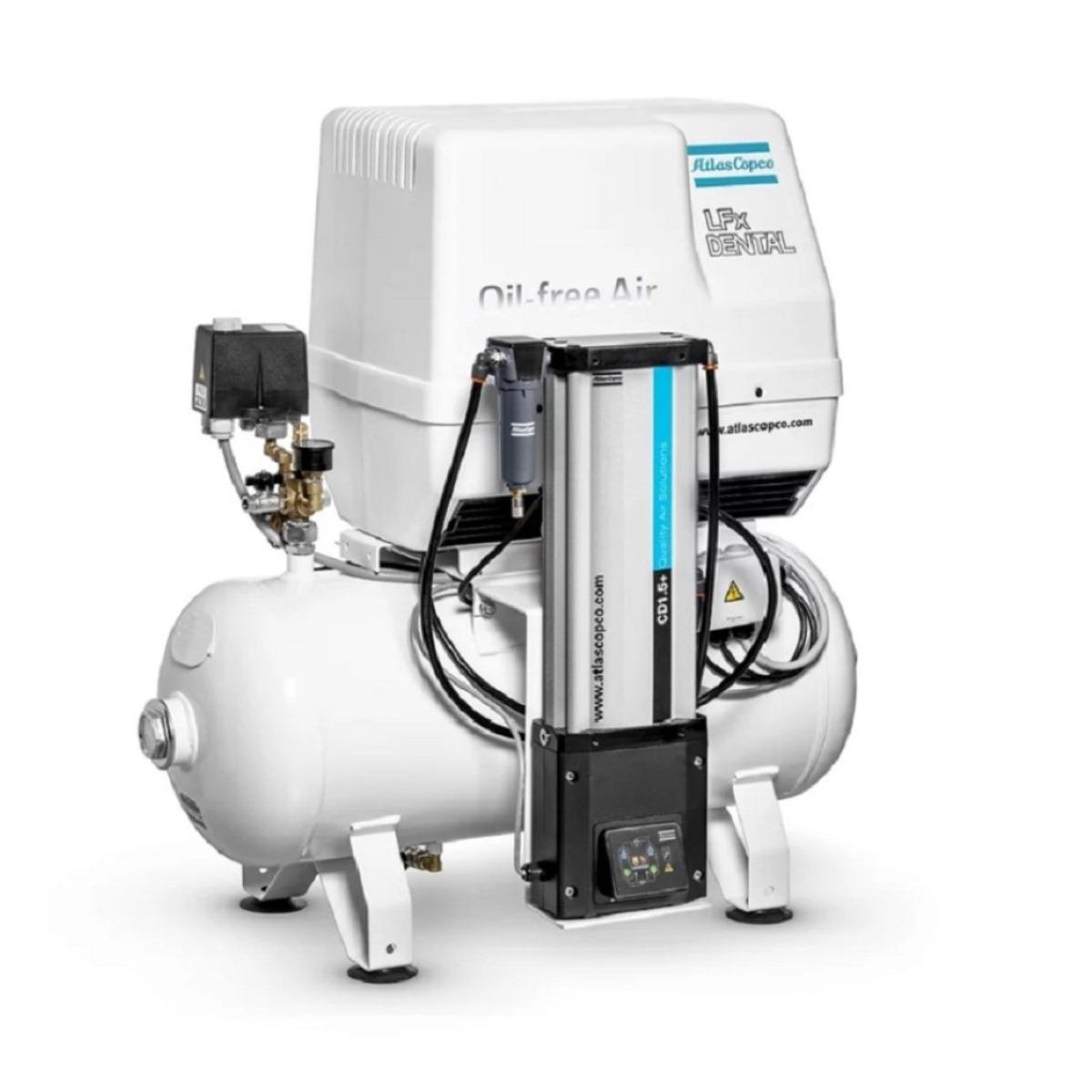 Atlas Copco Kolbenkompressor LFxD 1,0 - 10 bar 230V FF inkl. Adsorptionstrockner CD  und Behälter 50 L