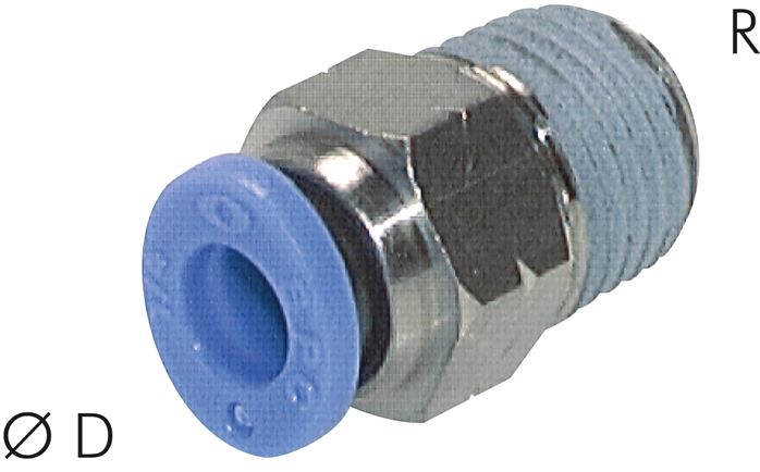 Produktbild von IQS Gerader Steckanschluss 5/16" (7,94 Mm) X 1/4" (6,35 Mm) – Messing Vernickelt, Für Druckluft, -0,95 Bis 10 Bar