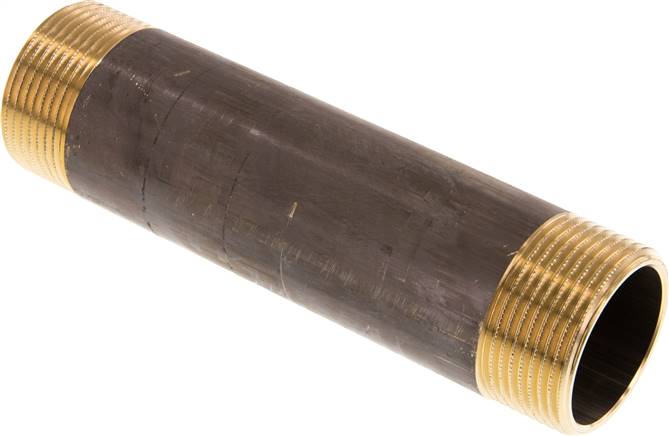 Rohrdoppelnippel G 1-1/4"-150mm, Messing