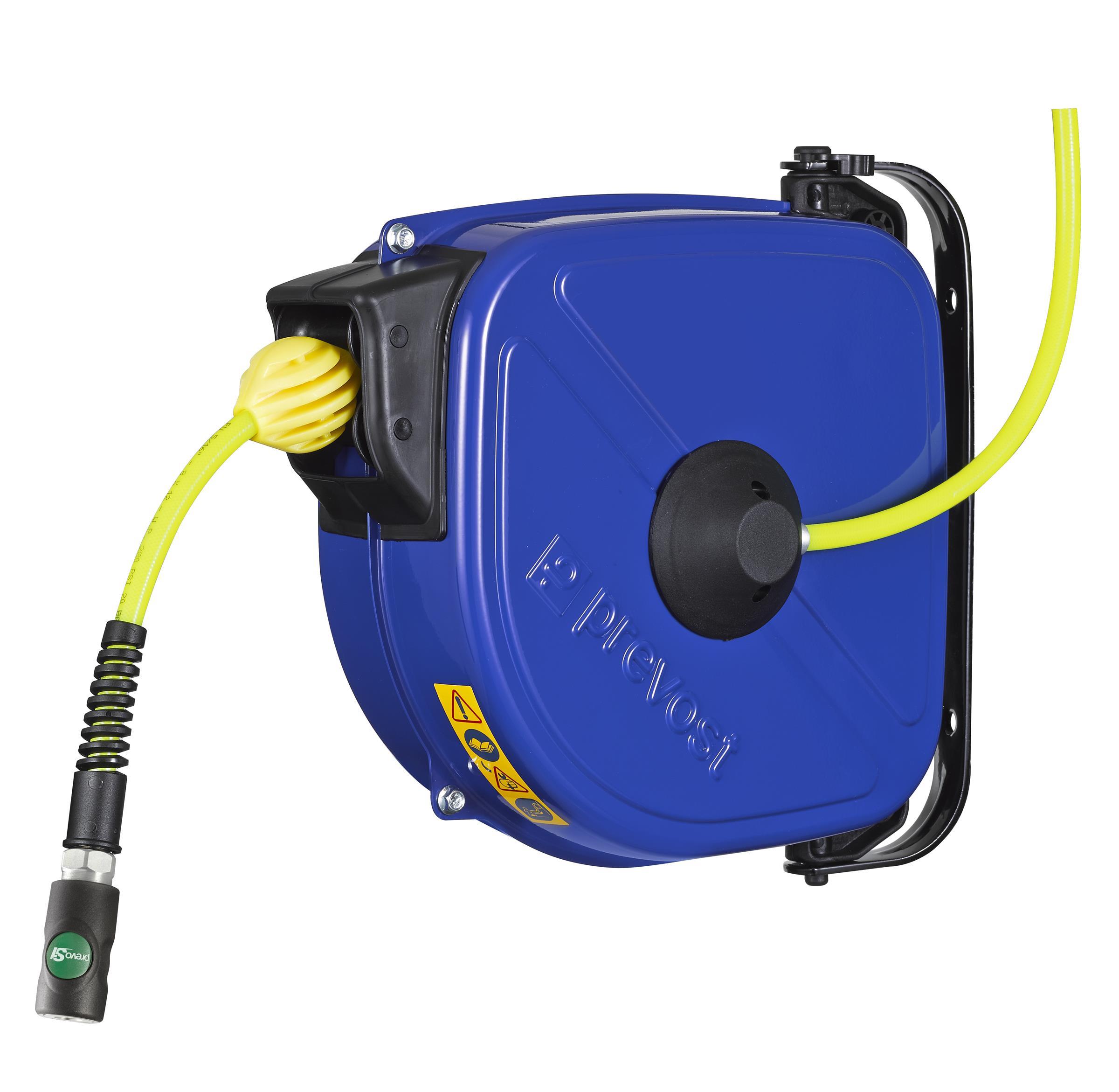 Prevost Industrie-Schlauchaufroller mit gebremstem Schlaucheinzug bis 10 m - 10 mm innen DRFB 1010ES