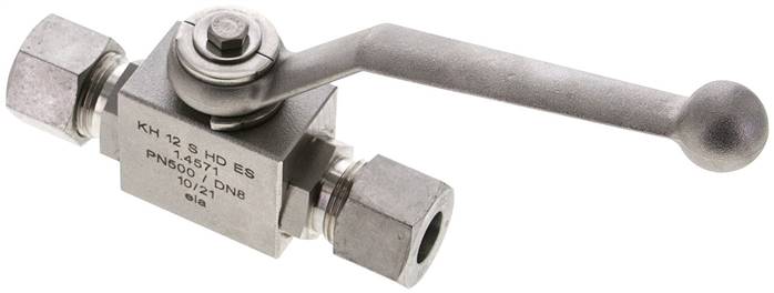 Hochdruck-Kugelhahn, Edelstahl, 12 S (M20x1,5), -0,999 bis 500bar