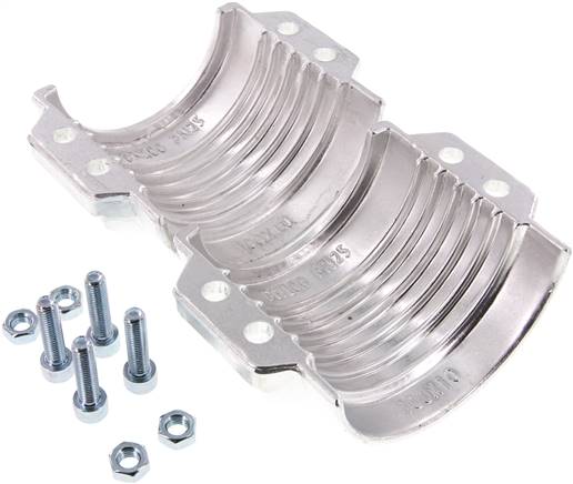 Klemmschalen 118 - 122mm, Aluminium, EN14420-3 (DIN2817)