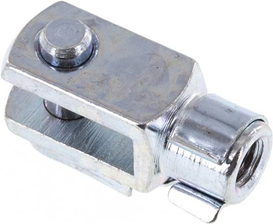 Gabelkopf mit Bolzen M 6, Stahl verzinkt