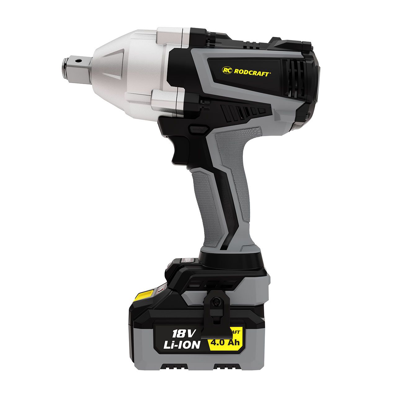 Rodcraft RC9087K4 Akku-Schlagschrauber, Vierkant 3/4 Zoll, max. Lösemoment 1500 Nm, inkl. 2x 4 Ah Akku, Ladegerät und Stofftasche