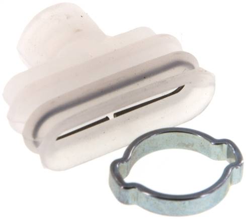 Ovalbalgsauger, 25 x 8mm, Hub 6,0mm, Silikon (60A, transparent)