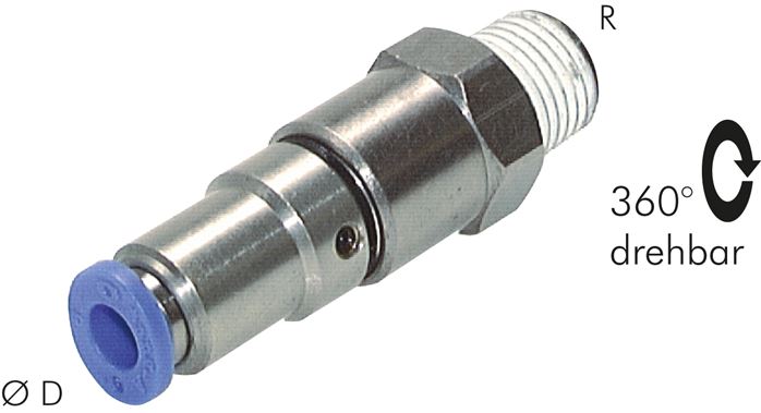 Gerade Schnelldrehverschraubung R 1/2"-10mm, IQS-Standard