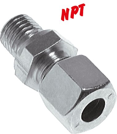 Gerade Schneidringverschr. NPT 1/2"-12 S (M20x1,5), Stahl verzinkt