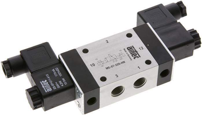 3/2-Wege Magnetimpulsventil mit Fremdluftanschluss, G 1/4" (Pilot G 1/8") 12V=