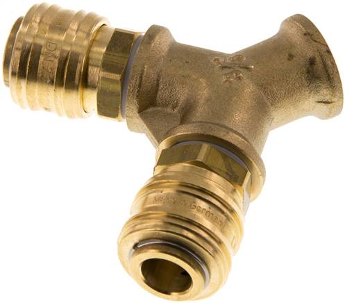 2-fach-Luftweiche mit Schnellkupplungen, G 3/8" (IG)