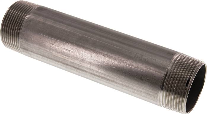 Rohrdoppelnippel R 1-1/2"-180mm, 1.4571