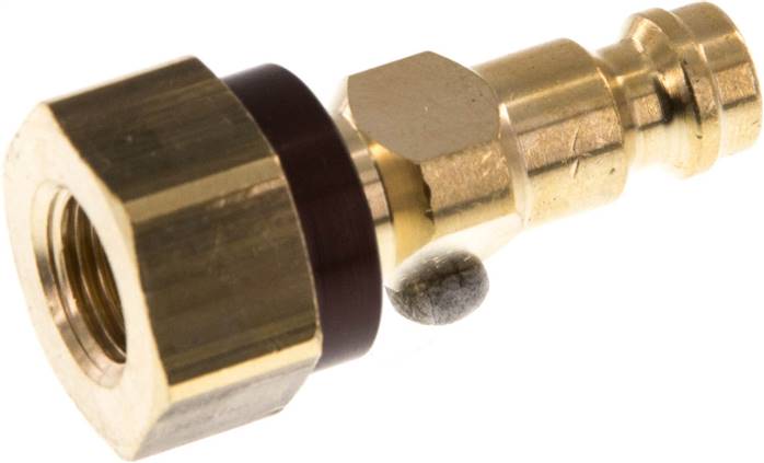 Kupplungsstecker (NW5) G 1/8"(IG), braun, Dreieck 9,5 mm