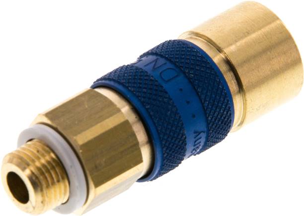 Schnellkupplung (NW5) G 1/8"(AG), blau, Sechseck SW10