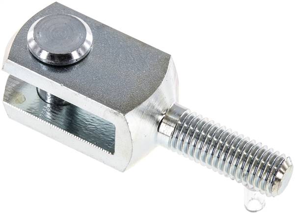 Gabelkopf, mit Bolzen, Außengewinde M 12, Stahl verzinkt