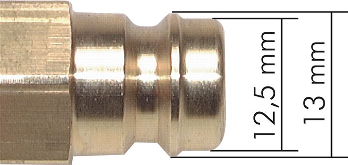 Temperier-Schnellkupplung 13mm Zapfen,M 16x1,5(AG), ohne Ventil