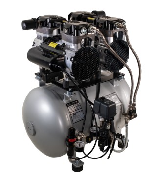 JUN-AIR ölfreier leiser Kompressor 2x106R-40B mit Tank