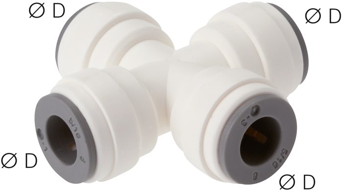 Kreuz-Steckanschluss 1/2" (12,7 mm), IQS-LE (EPDM-Dichtung)